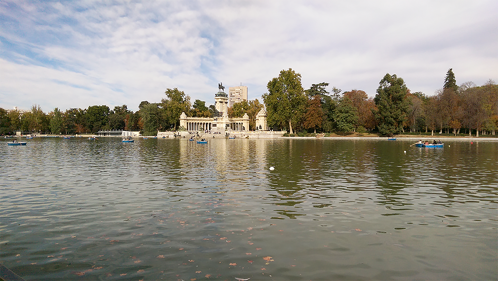 retiro park madrid spain boats