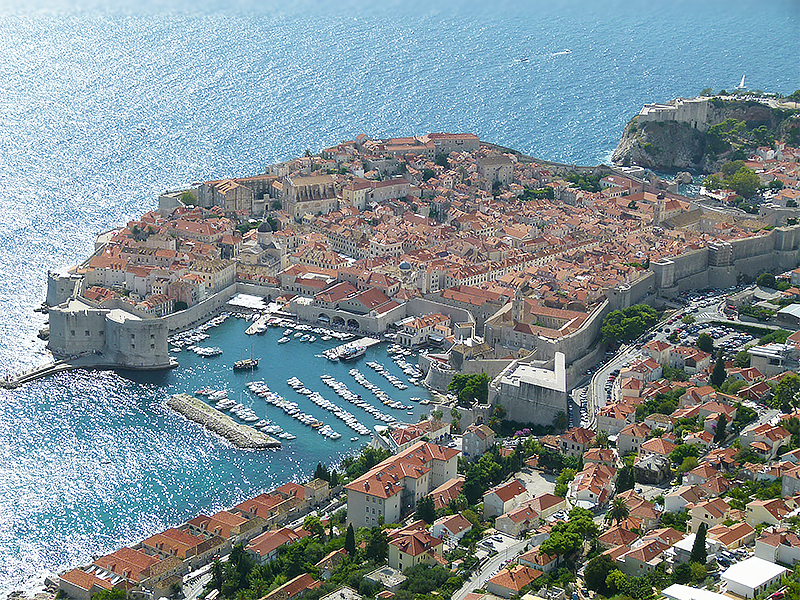 dubrovnik croatia from mt srd city view ps