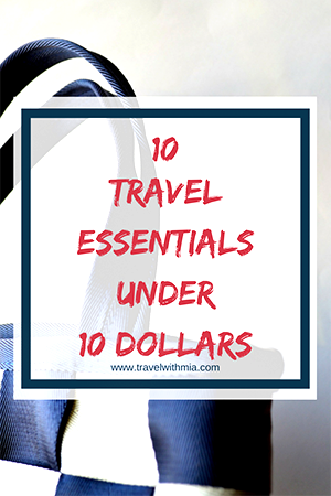 Travel with Mia - 10 travel essentials under 10 - Bag Pin Me S