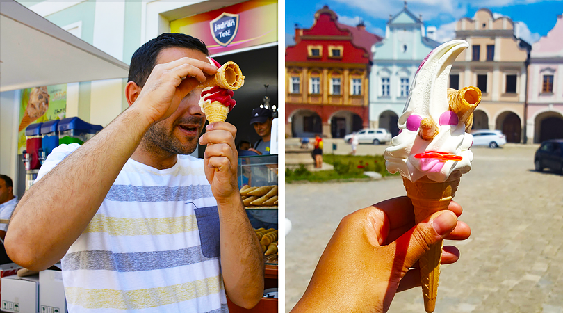Travel with Mia - Ice Cream Collage - city in the czech republic